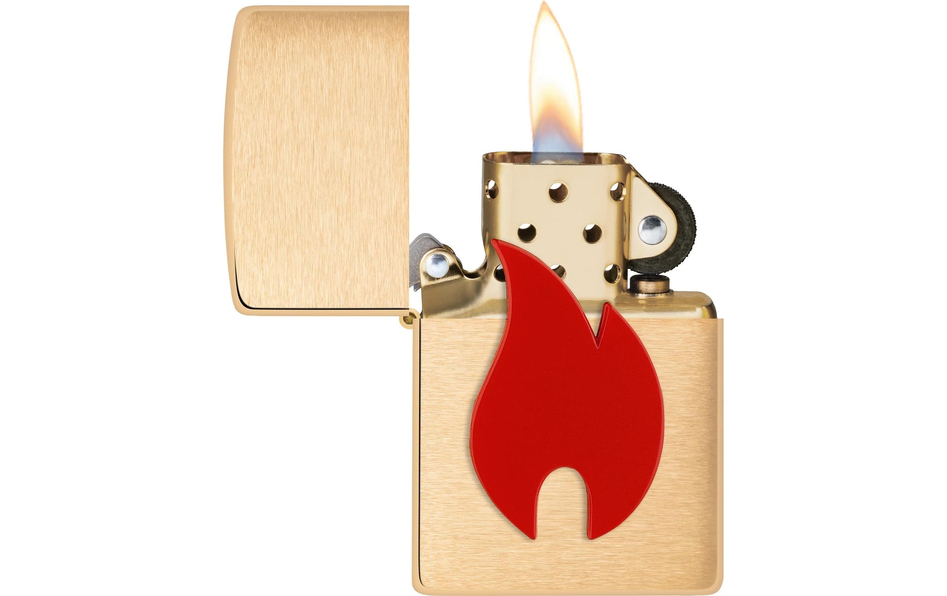 Zippo 204B Big Flame – Feuerzeug 6 × 8,5 × 2 cm, Metall, Rot