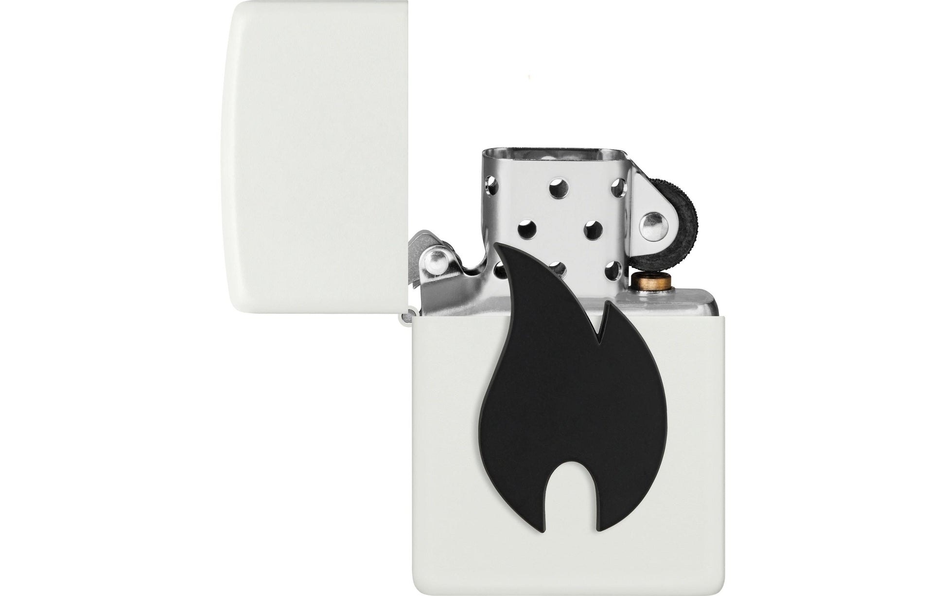 Zippo Feuerzeug 214 BIG Flame – 60×20×85 mm – schwarz, Metall