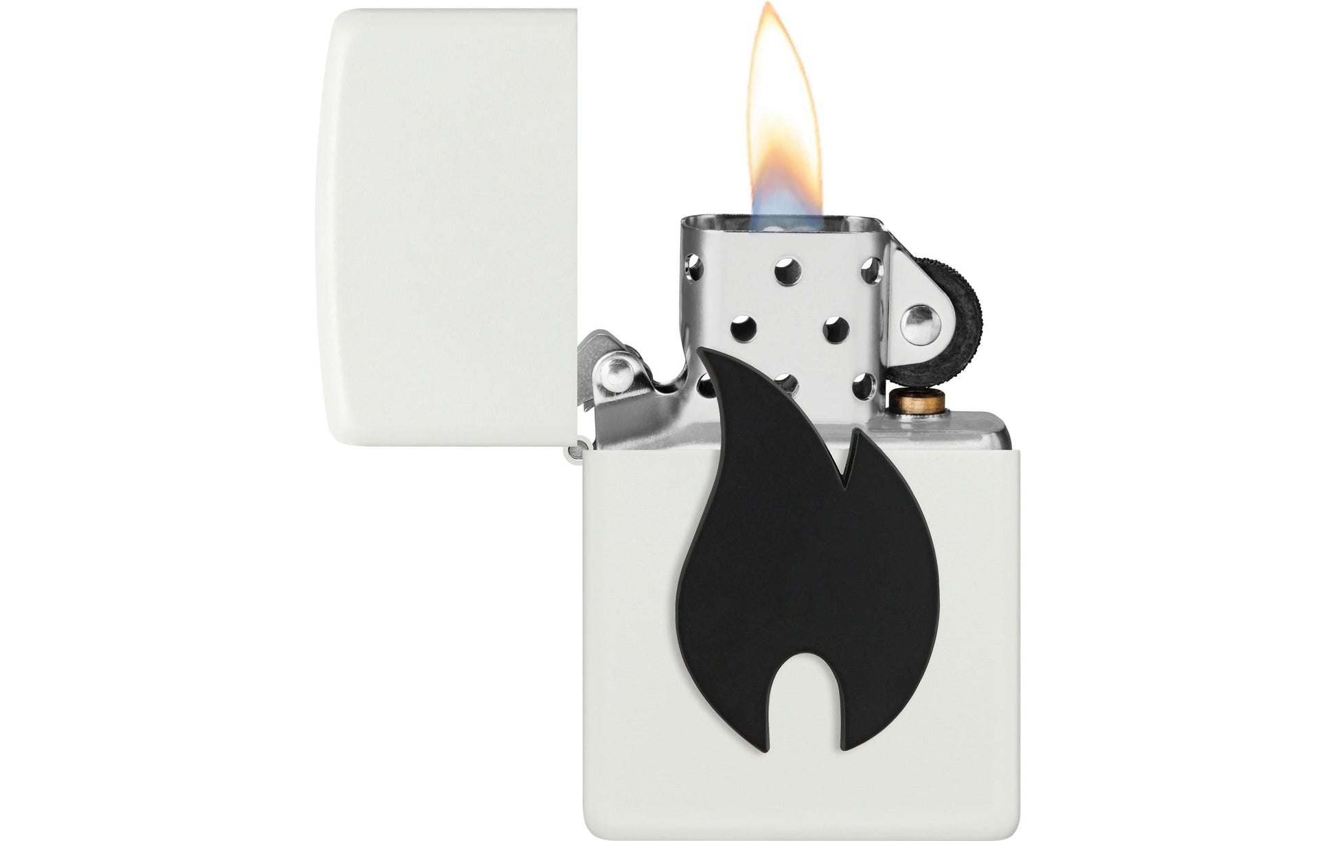 Zippo Feuerzeug 214 BIG Flame – 60×20×85 mm – schwarz, Metall