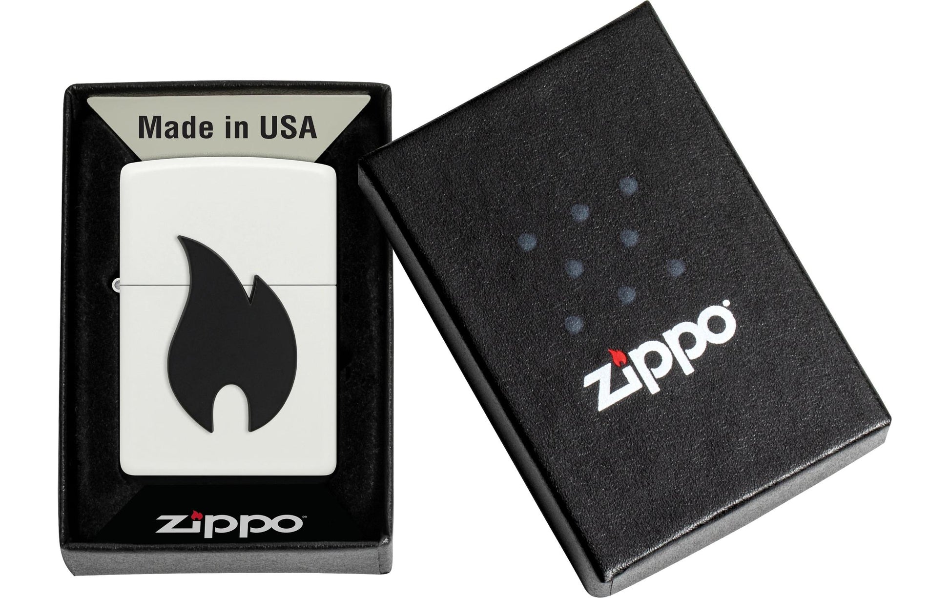 Zippo Feuerzeug 214 BIG Flame – 60×20×85 mm – schwarz, Metall