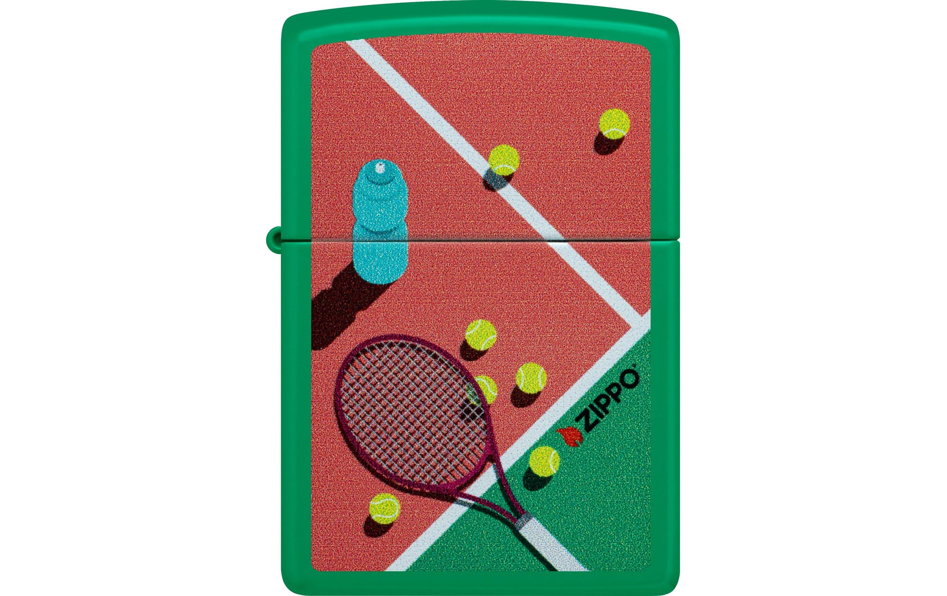 Zippo Feuerzeug – 60×20×85 mm – grün, Metall – 48629 Tennis Design