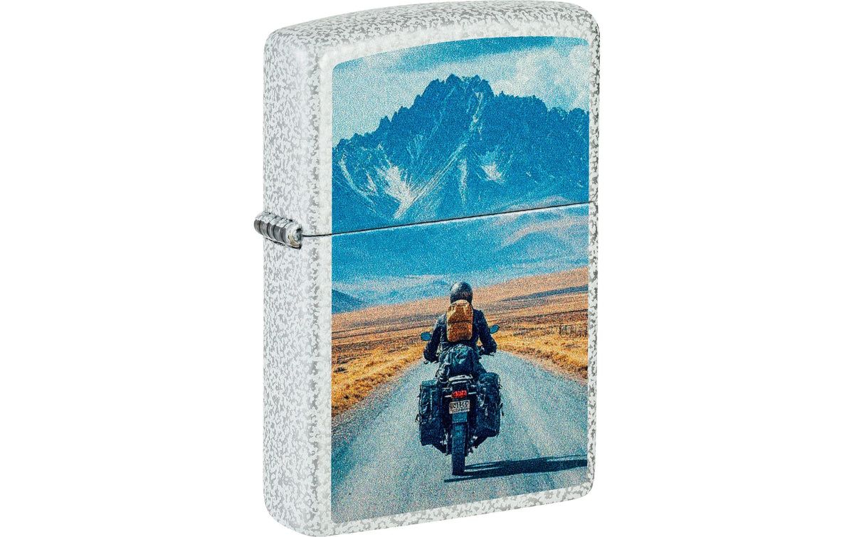 Zippo Feuerzeug Motorcycle Design – Blau – 6 × 2 cm – Metall