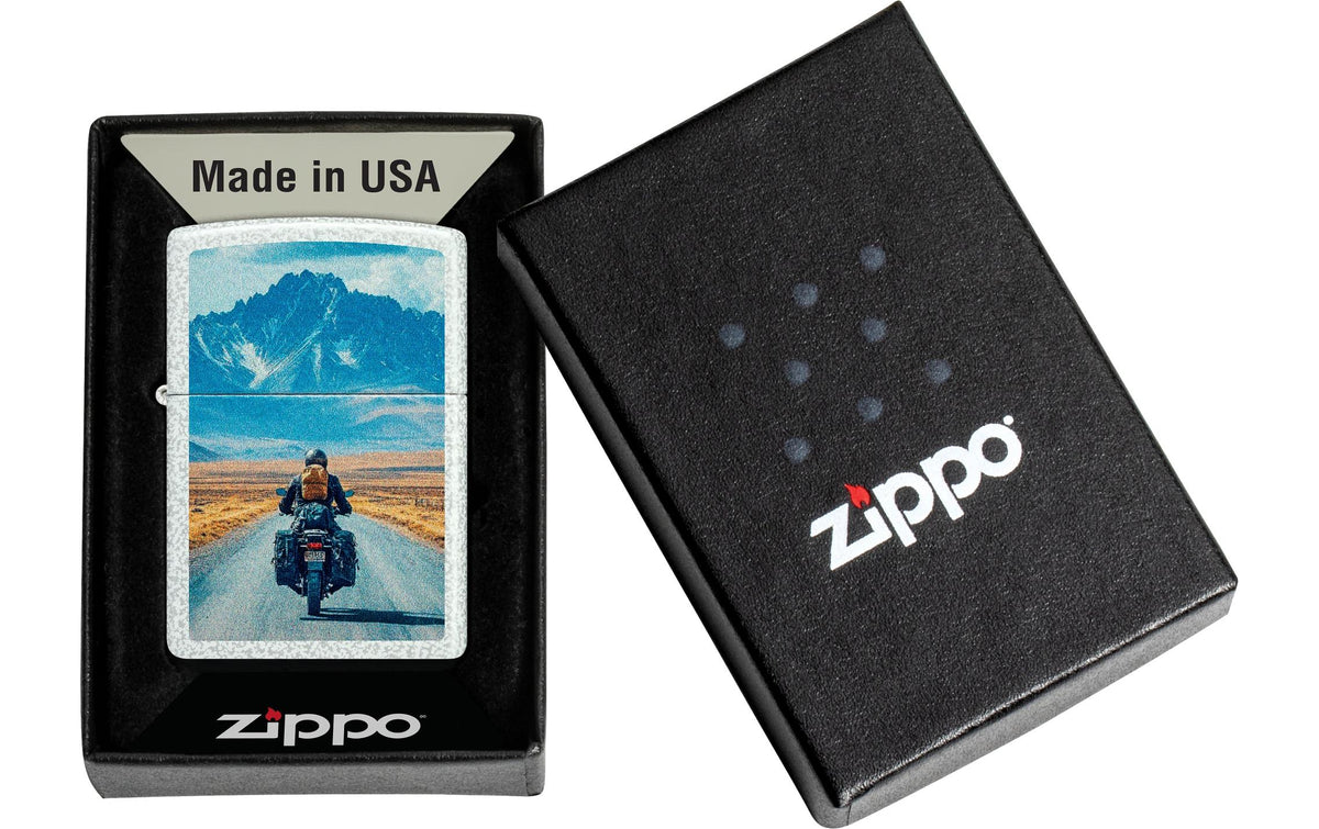 Zippo Feuerzeug Motorcycle Design – Blau – 6 × 2 cm – Metall