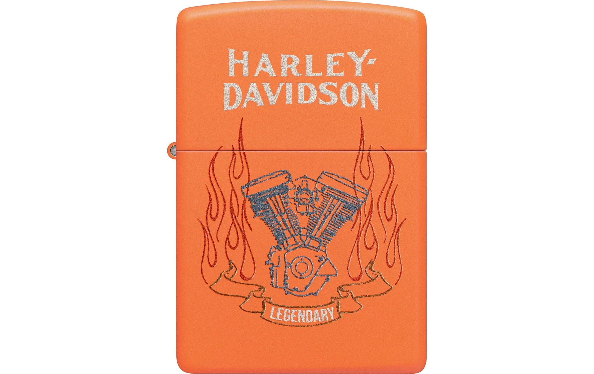 Zippo Harley Davidson Feuerzeug – Orange – 6 × 2 cm – Metall