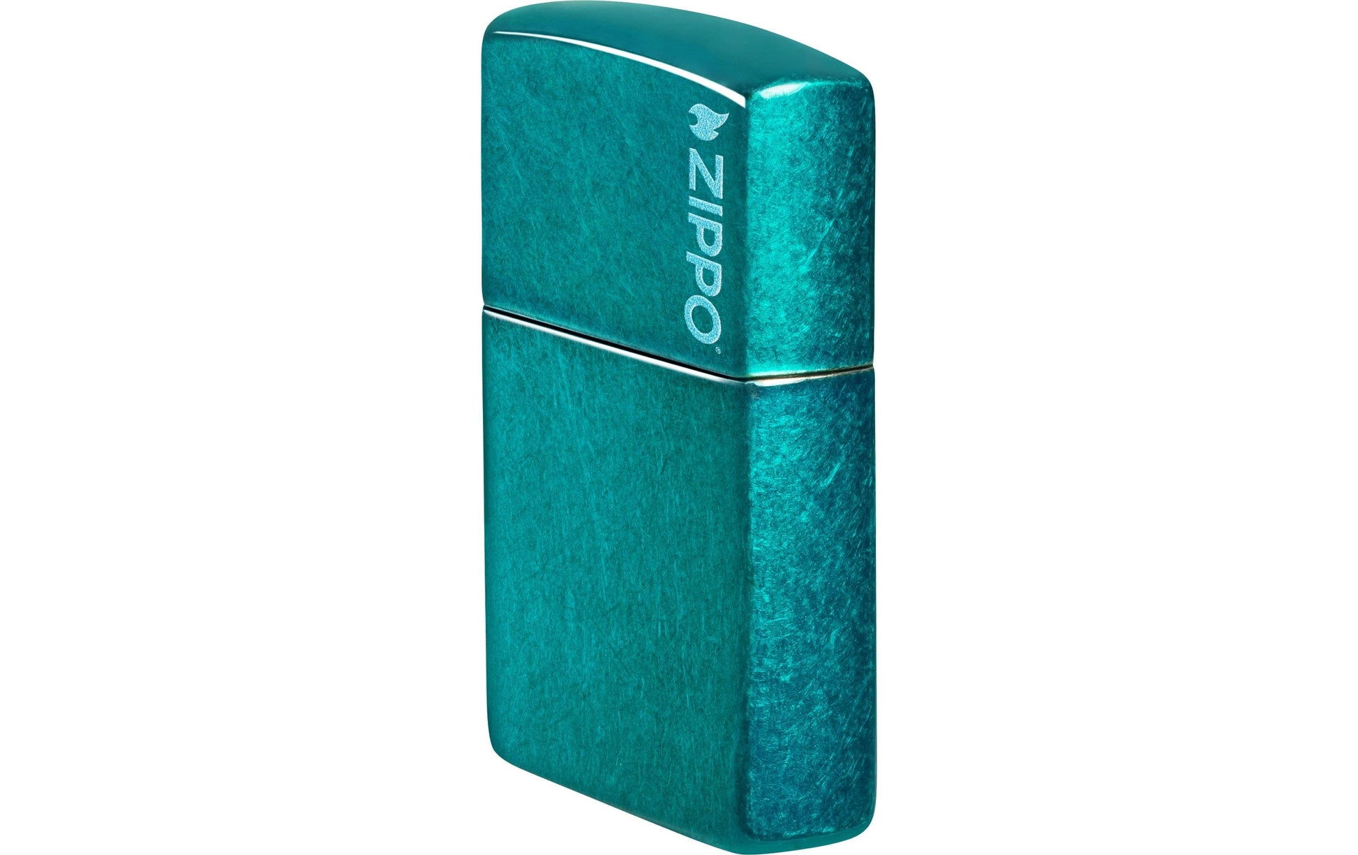 Zippo Feuerzeug – türkis, Metall – 60 × 20 × 85 mm, 80 g – Candy Teal, mit Logo