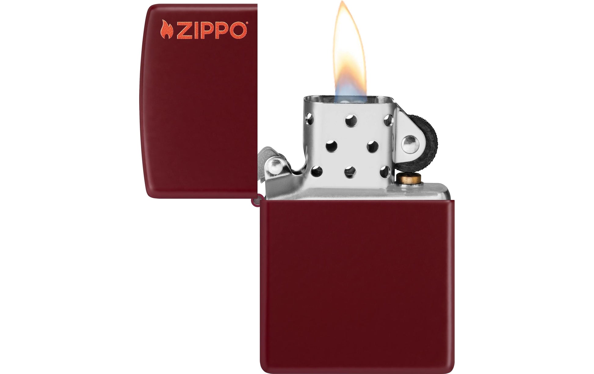 Zippo Feuerzeug – 6 × 2 × 8,5 cm, 80 g – rot – Metall – Merlot (46021ZL)