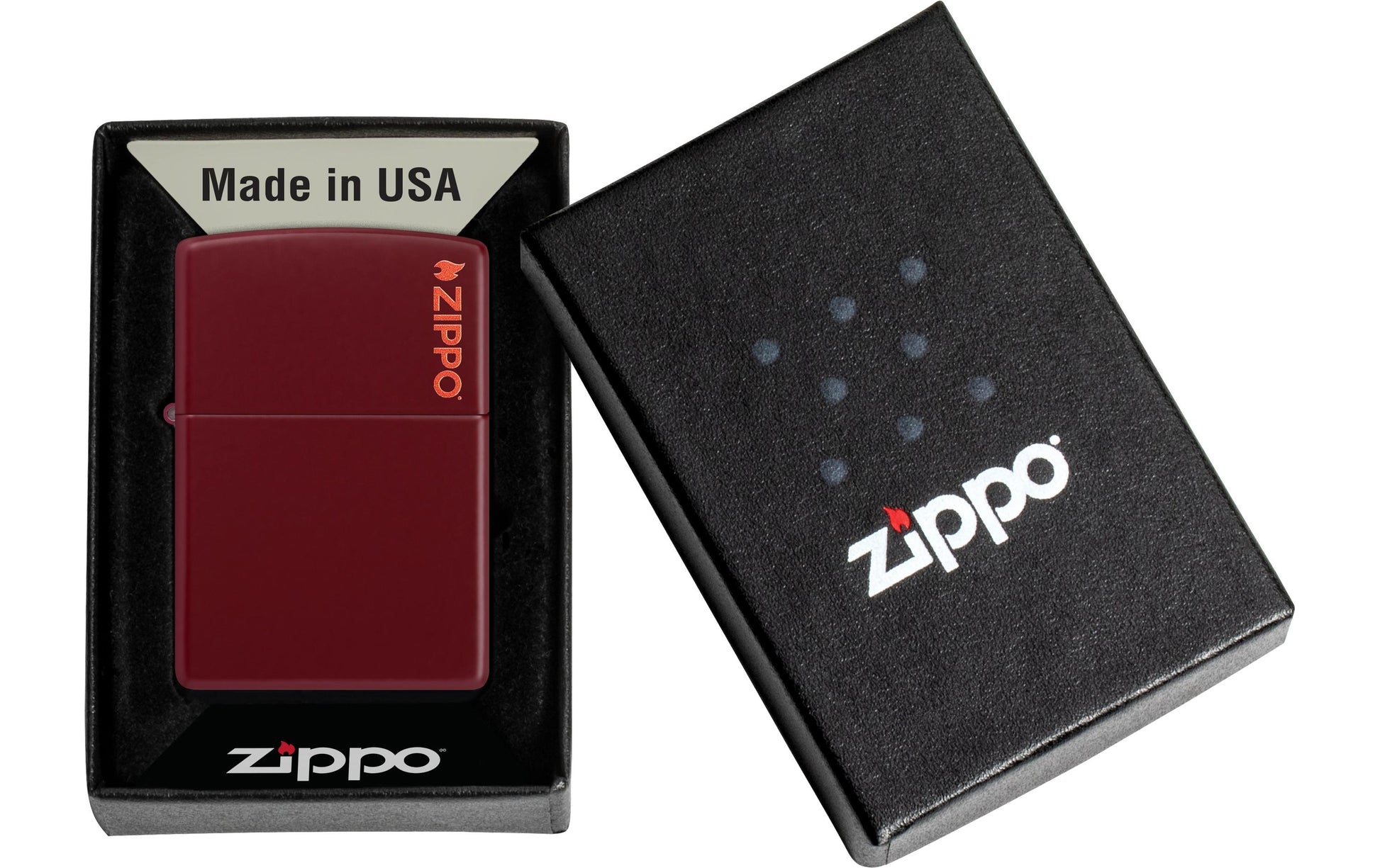 Zippo Feuerzeug – 6 × 2 × 8,5 cm, 80 g – rot – Metall – Merlot (46021ZL)