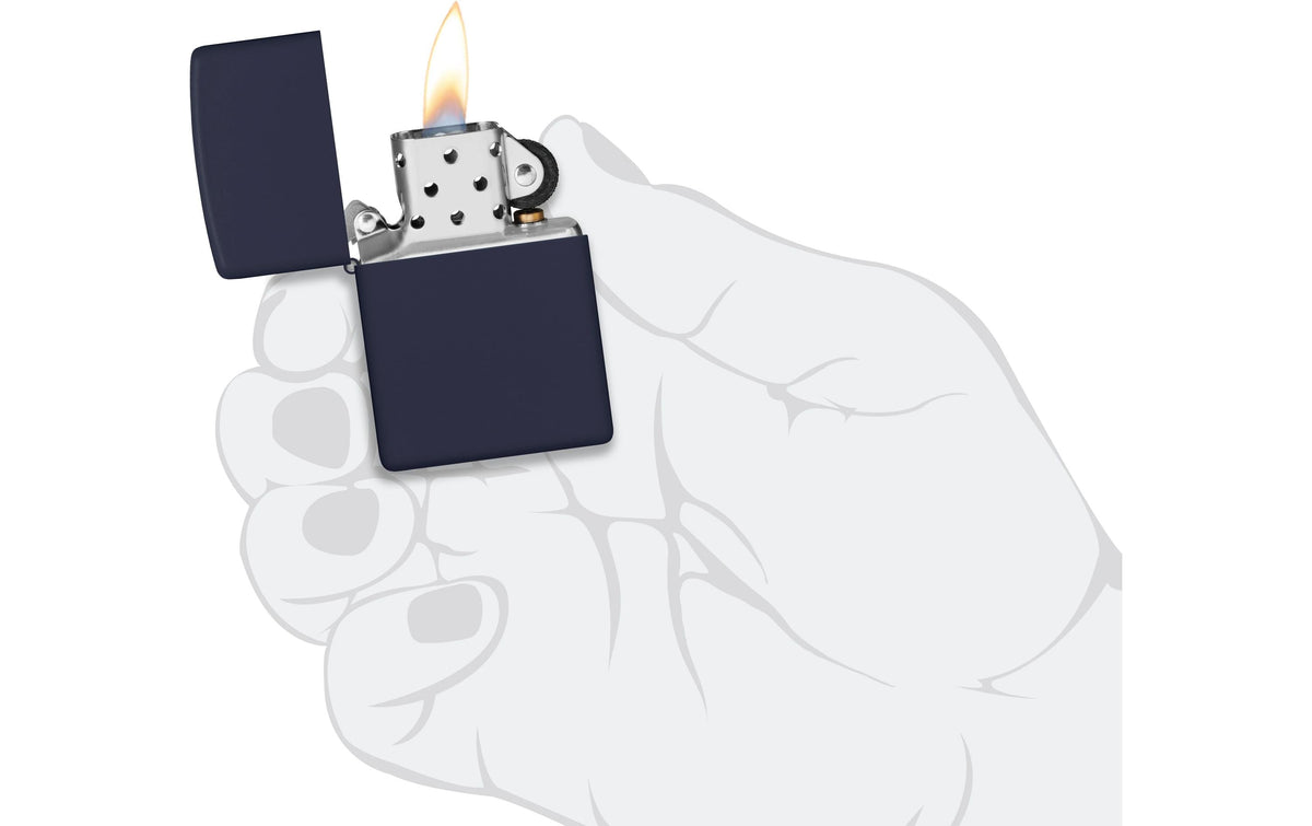 Zippo Feuerzeug – Marineblau – 6 × 2 × 8,5 cm – Metall