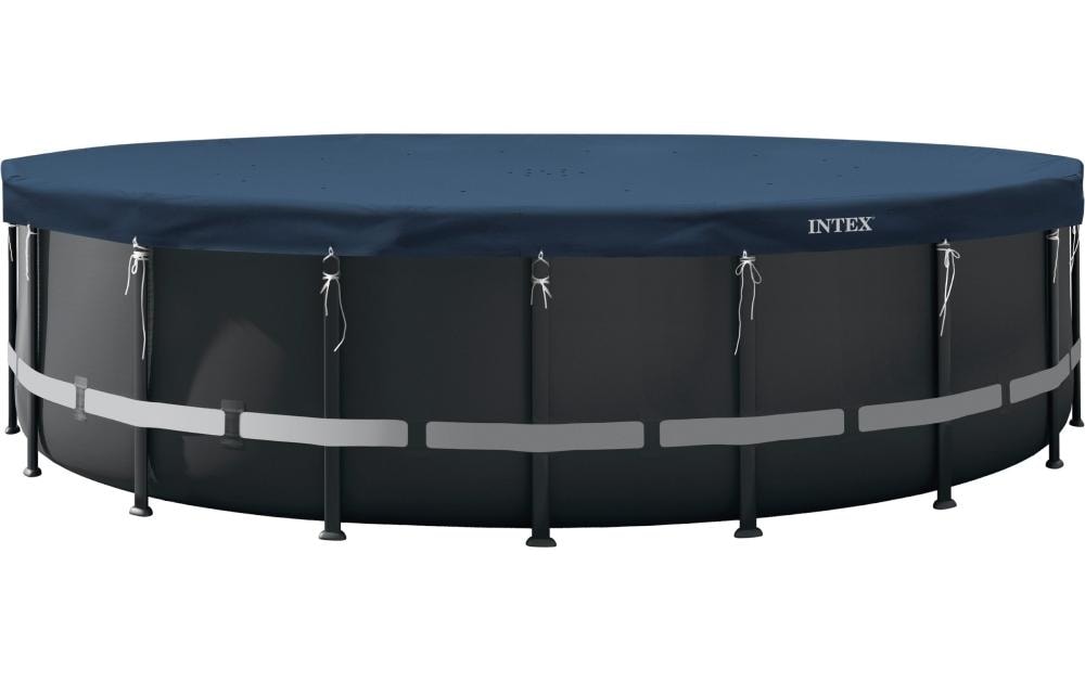 Intex Poolabdeckung, Ø 610 cm – Dunkelblau – für Intex Pools 26334NP und 26756NP