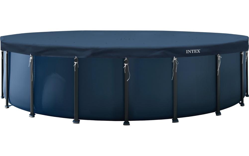 Intex Poolabdeckung, Ø 610 cm – Dunkelblau – für Intex Pools 26334NP und 26756NP