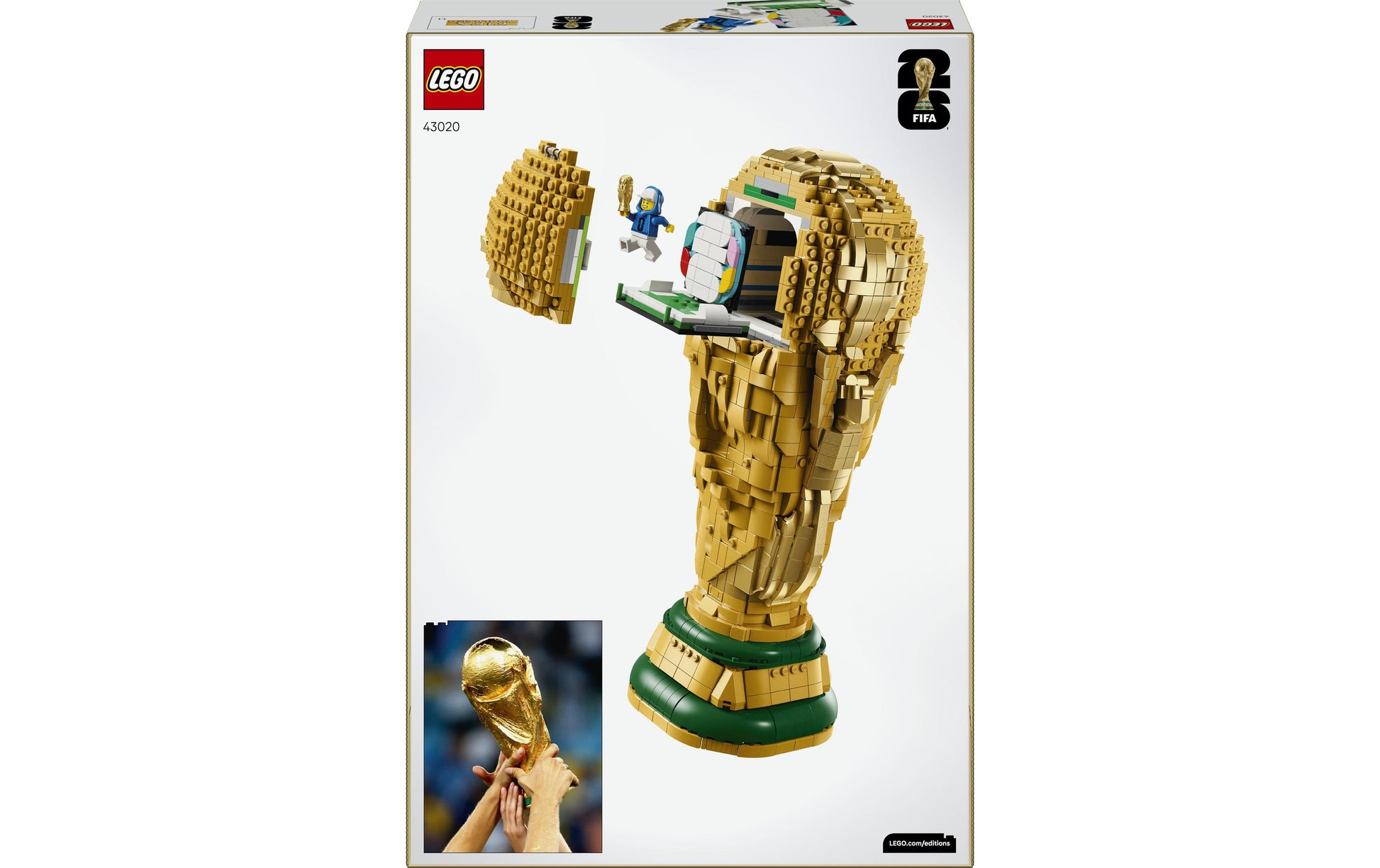 LEGO Editions 43020 3D Puzzle – FIFA Weltmeisterschafts-Pokal – 2842 Teile – 55,5 × 10,3 × 37,8 cm – ab 12 Jahren