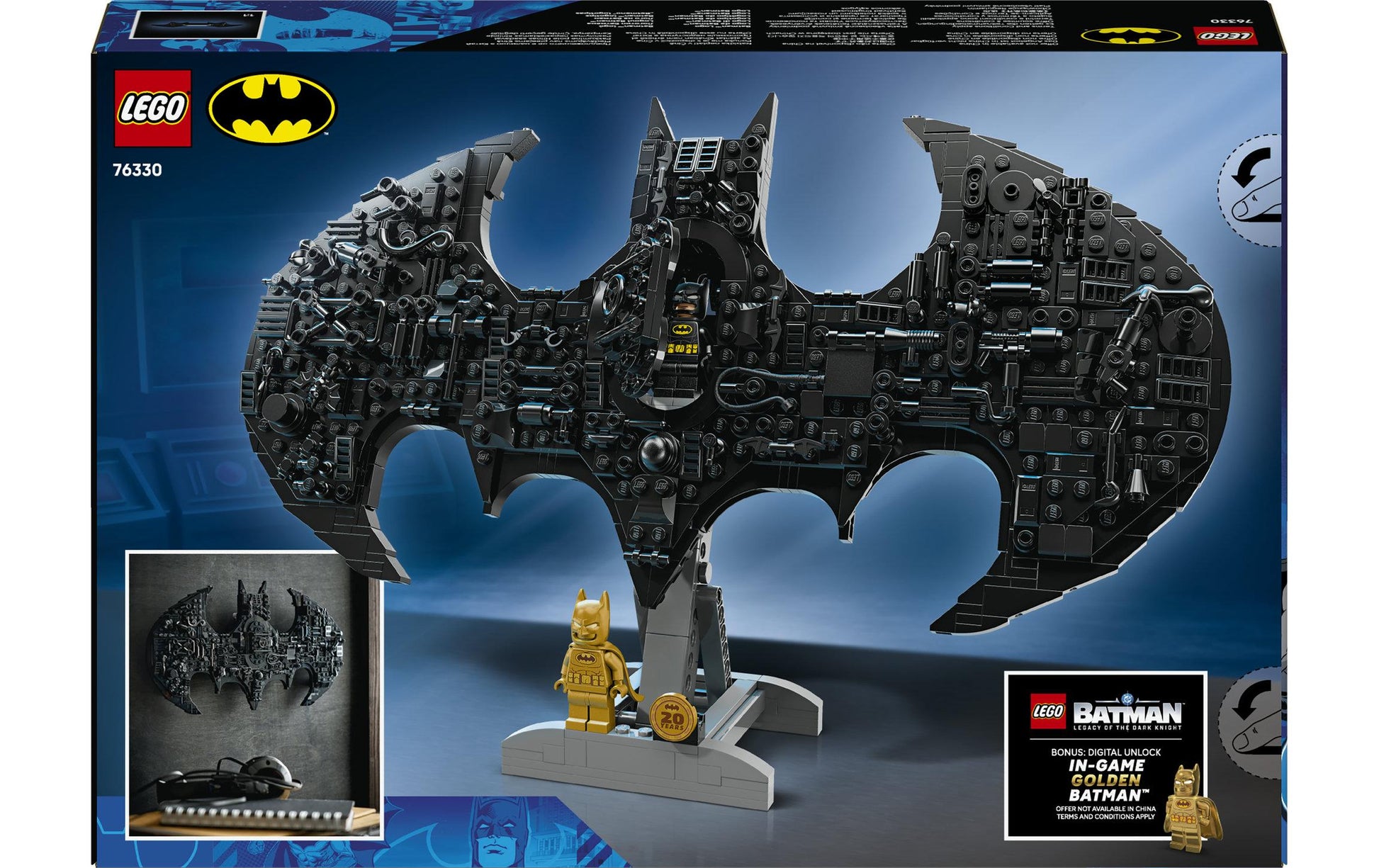 LEGO Bauset Batman-Logo – 678-teilig – 26,2 × 5,7 × 38,2 cm – ab 12 Jahren