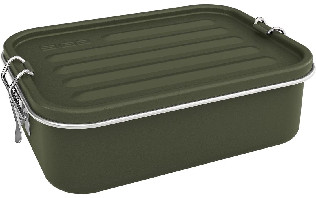 SIGG Lunchbox 1,1 L, 14,3 × 19,3 × 6,4 cm, Edelstahl/Silikon, Grün