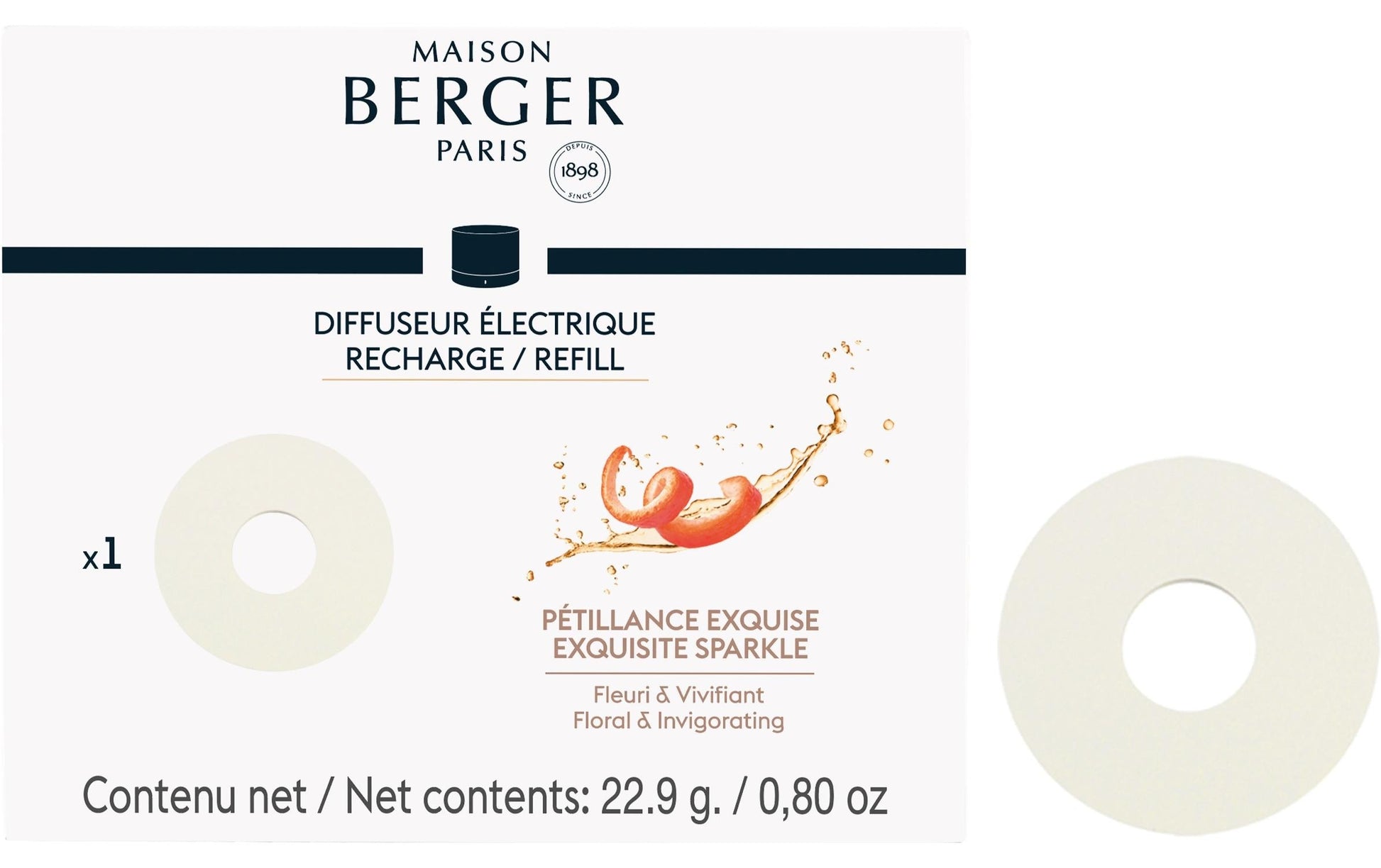 Maison Berger Paris Maison Berger Grapefruit, Maiglöckchen, Moschus – Duftkartusche, für Maison Berger Diffusoren