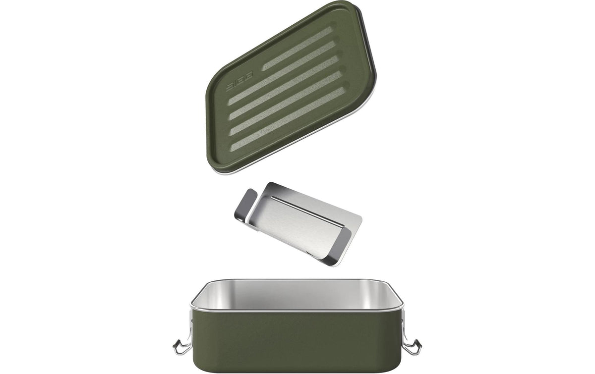 SIGG Lunchbox 1,1 L, 14,3 × 19,3 × 6,4 cm, Edelstahl/Silikon, Grün