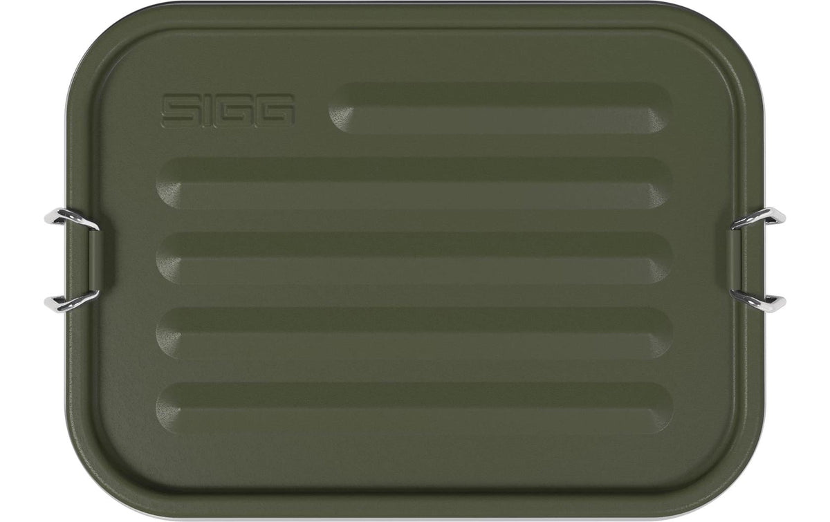 SIGG Lunchbox 1,1 L, 14,3 × 19,3 × 6,4 cm, Edelstahl/Silikon, Grün
