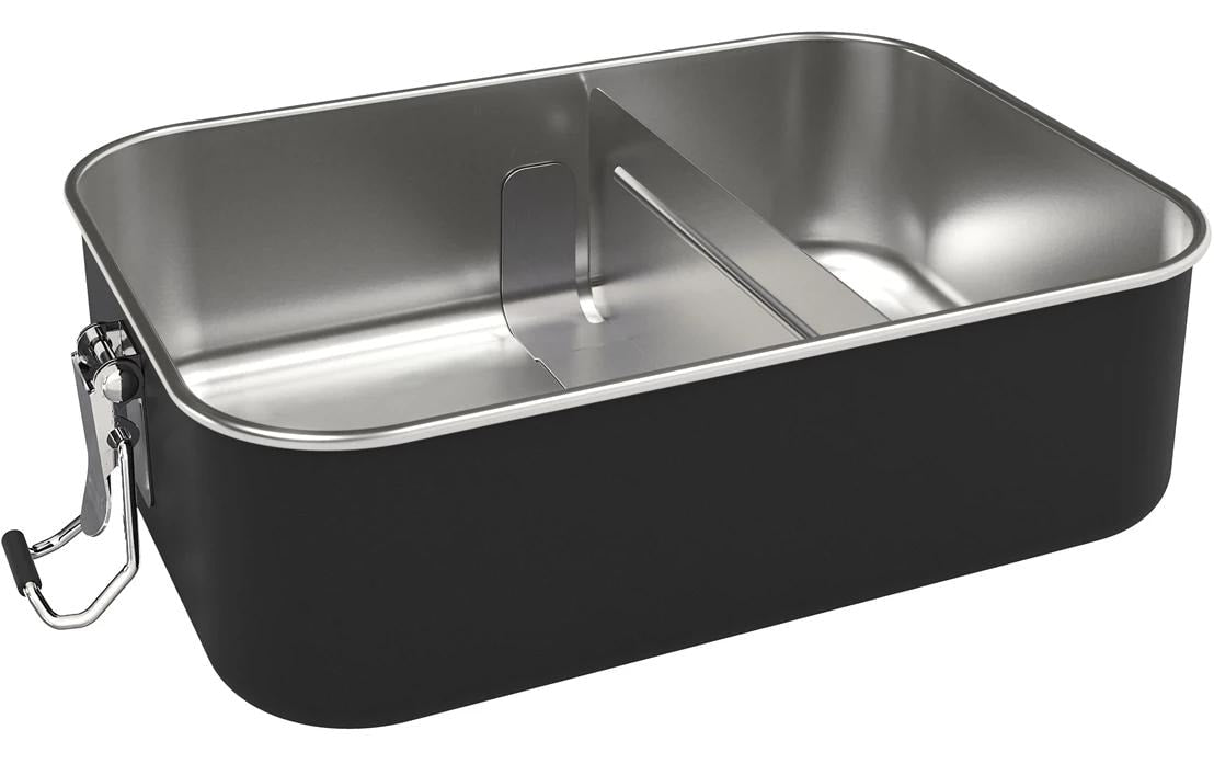 SIGG Lunchbox 1,1 l, 14,3 × 6,4 × 19,3 cm, Edelstahl/Silikon, Schwarz