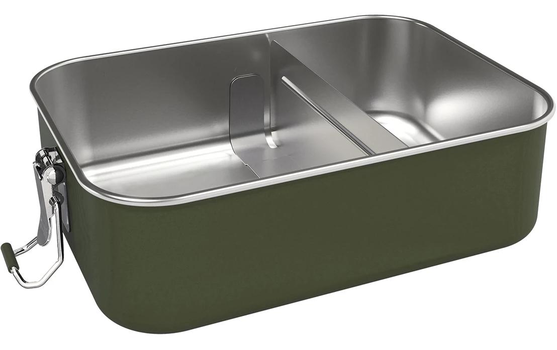 SIGG Lunchbox 1,1 L, 14,3 × 19,3 × 6,4 cm, Edelstahl/Silikon, Grün
