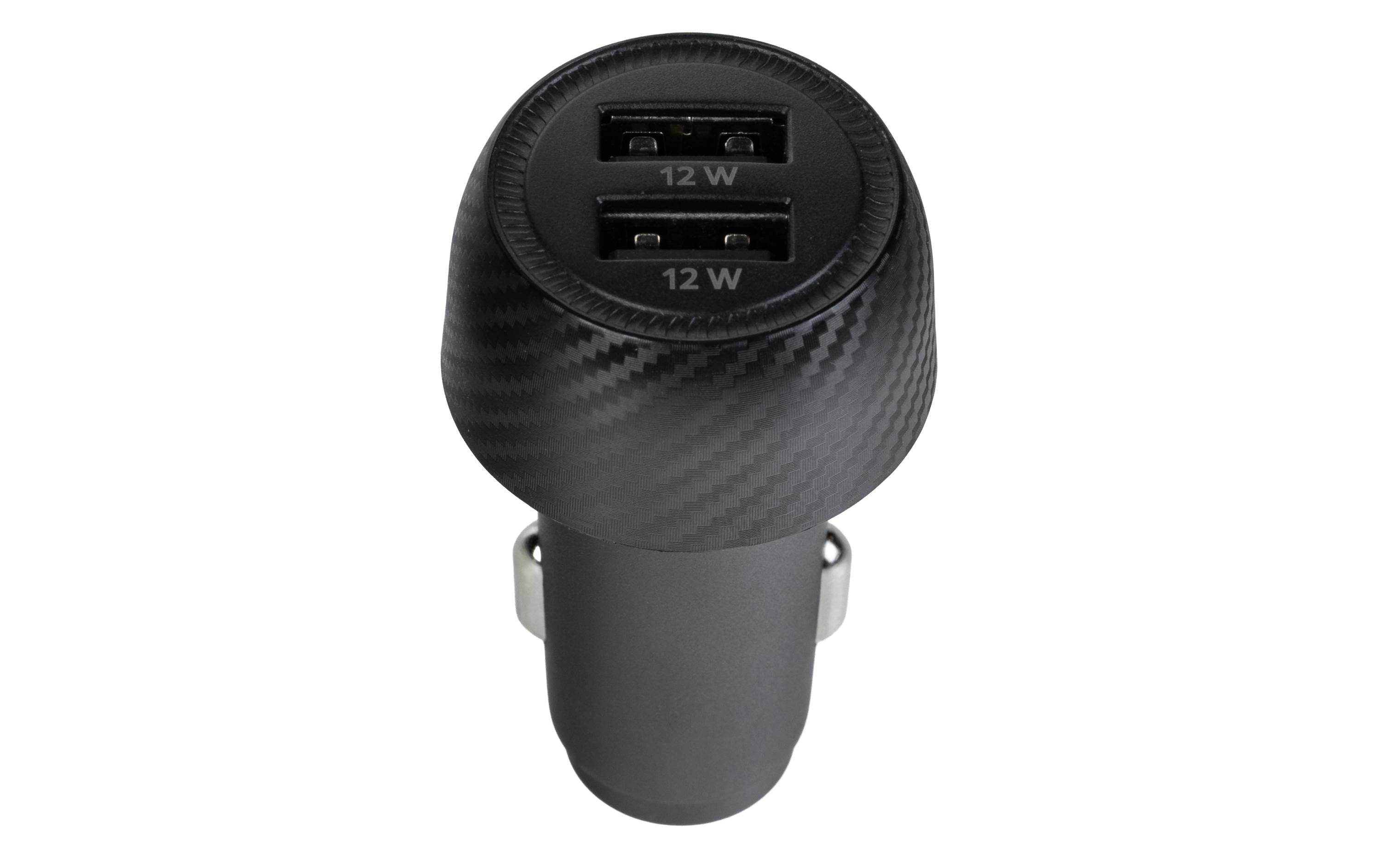 Nize Basic Dual – Auto-Ladegerät – 24 W – 2× USB‑A (12 W) – Schwarz