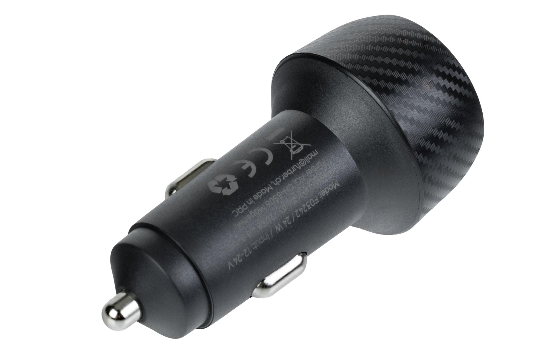 Nize Basic Dual – Auto-Ladegerät – 24 W – 2× USB‑A (12 W) – Schwarz