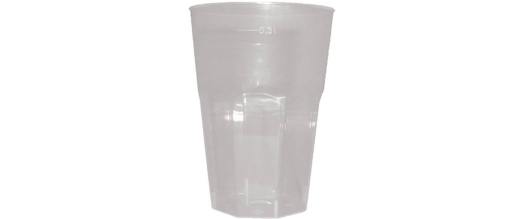 Webstar Becher PP, 8-eckig – 3,4 dl, transparent – 30 Stk.