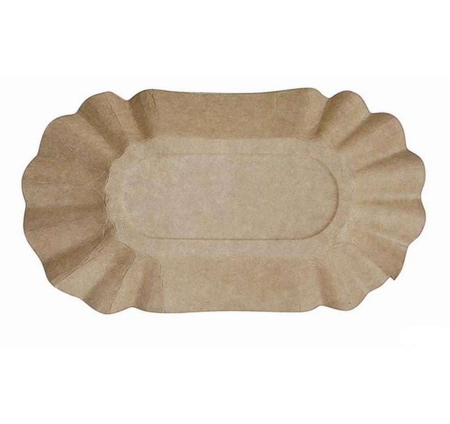 Webstar Schale, Papier, rechteckig – 175 × 105 × 30 mm, braun – 250 Stk.