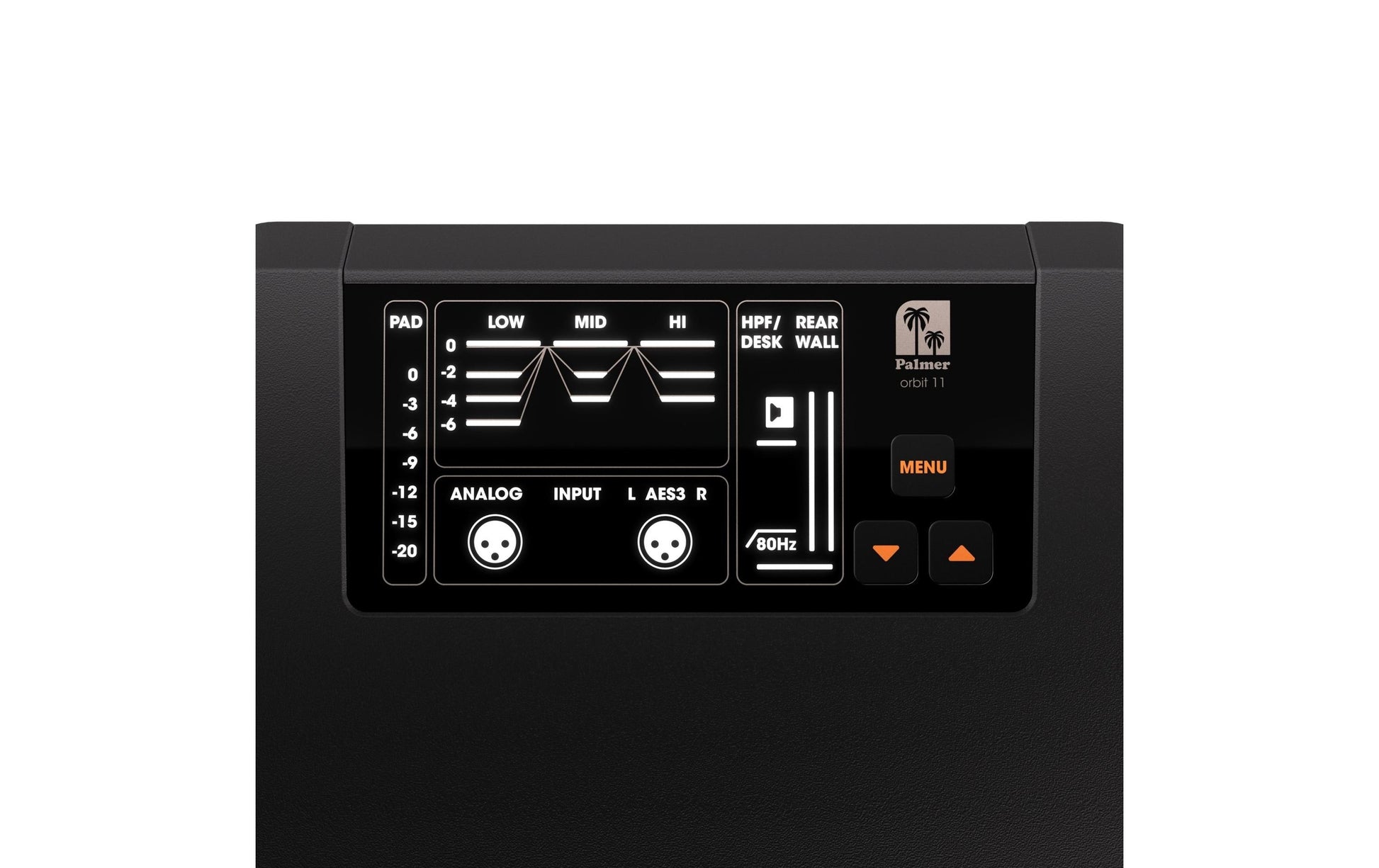 Palmer Studio Monitor Orbit 11 – Aktivlautsprecher – 3-Wege, 1000 W, Schwarz