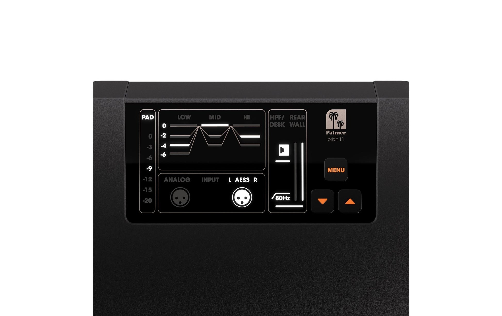 Palmer Studio Monitor Orbit 11 – Aktivlautsprecher – 3-Wege, 1000 W, Schwarz