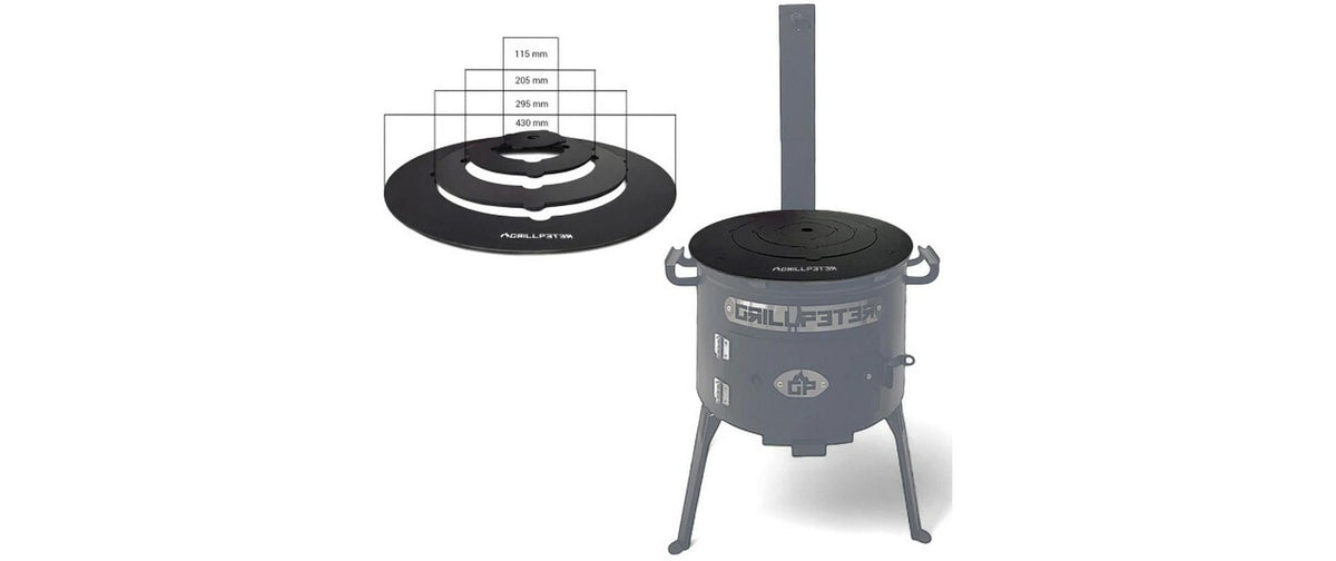 Grillpeter Fonduepfanne Utschak – Ø 43 cm – Stahl – für Utschak Ø 40 cm