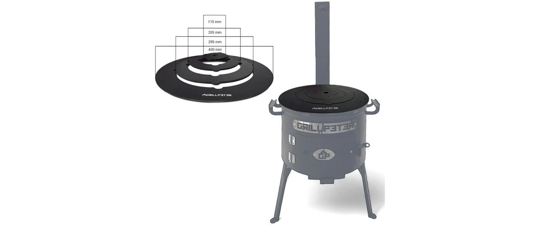 Grillpeter Fonduepfanne Utschak – Ø 43 cm – Stahl – für Utschak Ø 40 cm