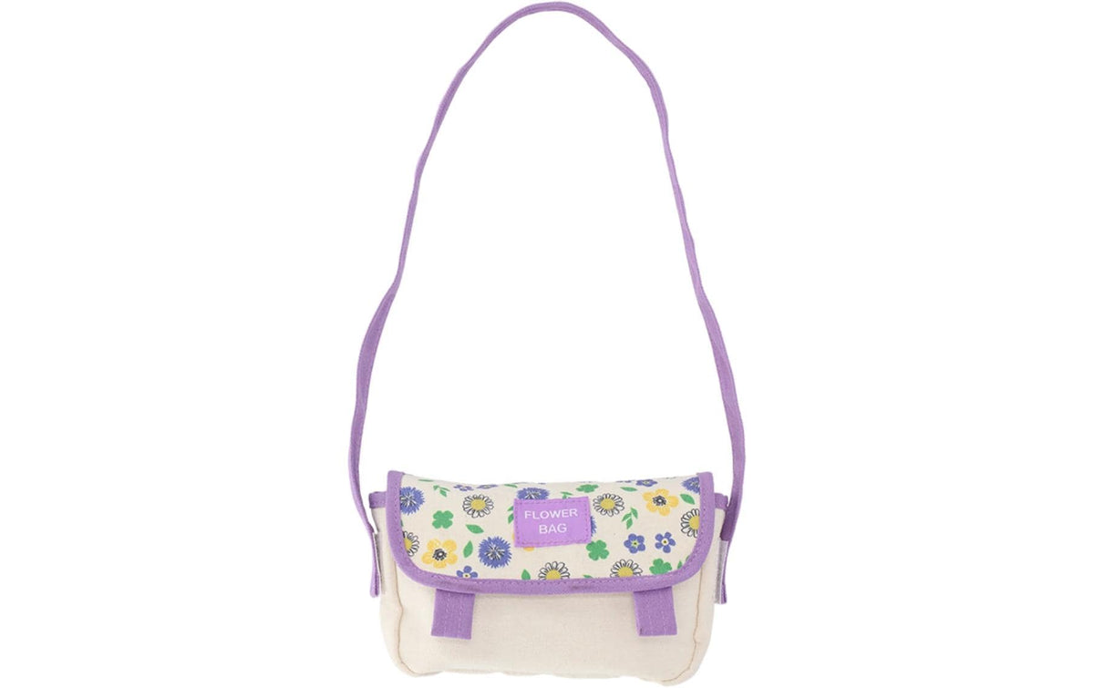 Esschert Design Entdeckertasche – 23 × 12,8 × 7,5 cm – violett/weiss – Stoff – Blumen