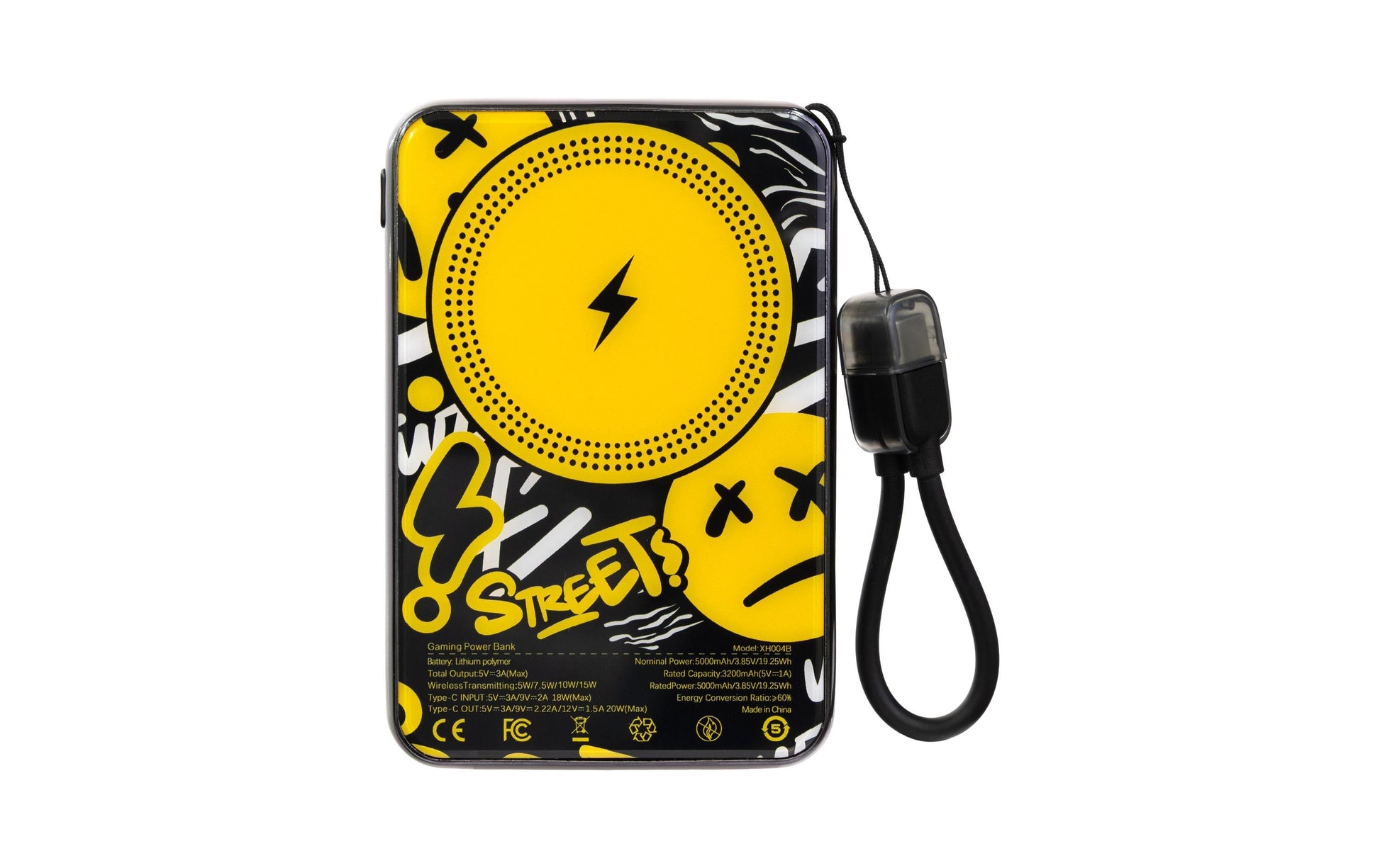 Ftm Wireless Powerbank 5'000 mAh – 20 W PD, 1× USB-C, schwarz
