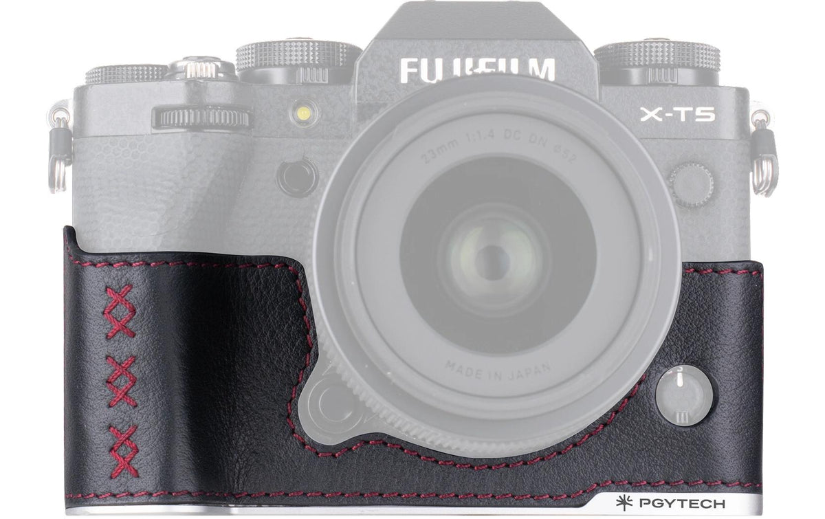PGYTECH P-CB-552 Kamerahülle – Leder/Aluminium – Schwarz – für Fujifilm X-T5