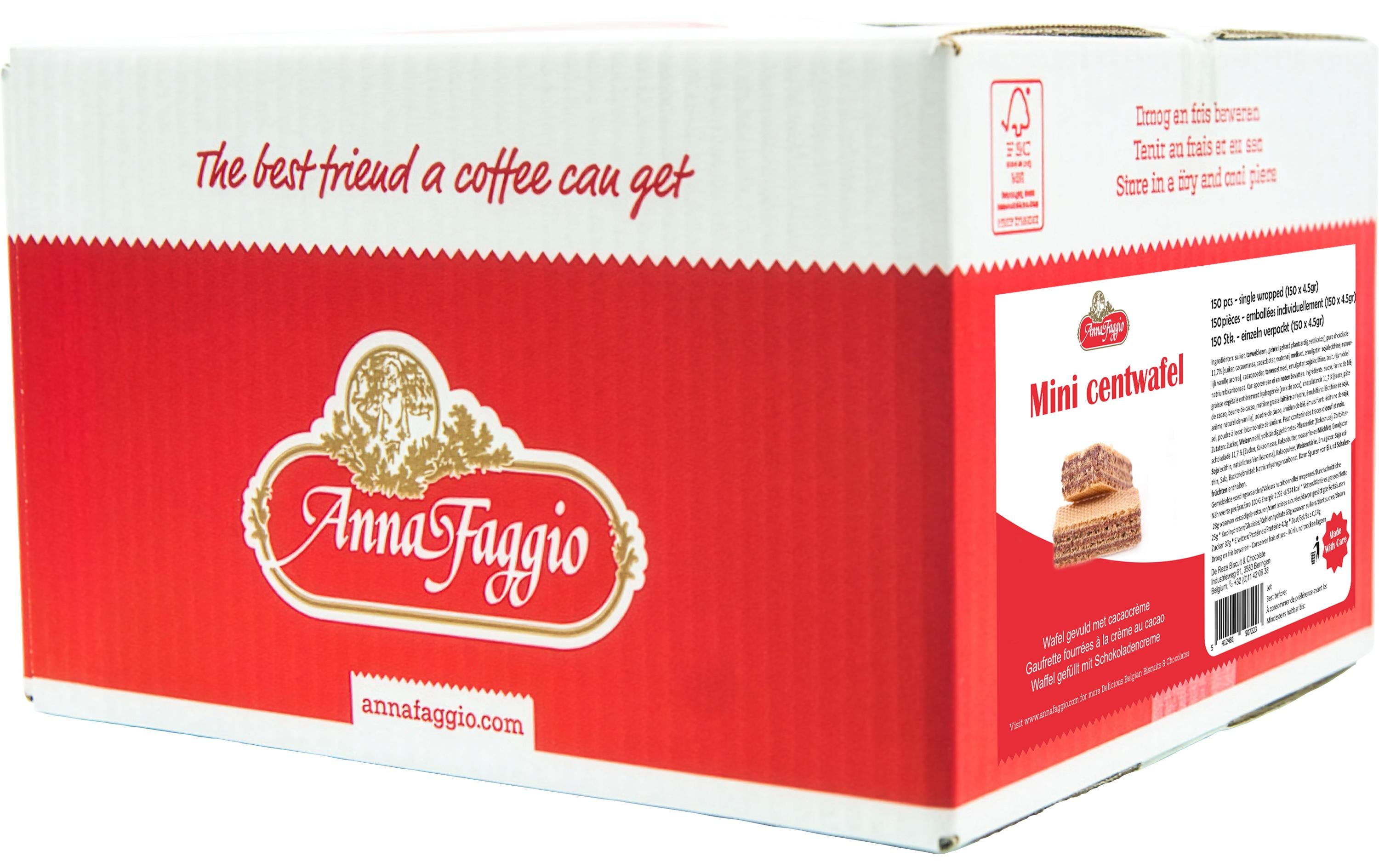 Anna faggio Waffelgebäck – Schokolade – 150 × 4,5 g