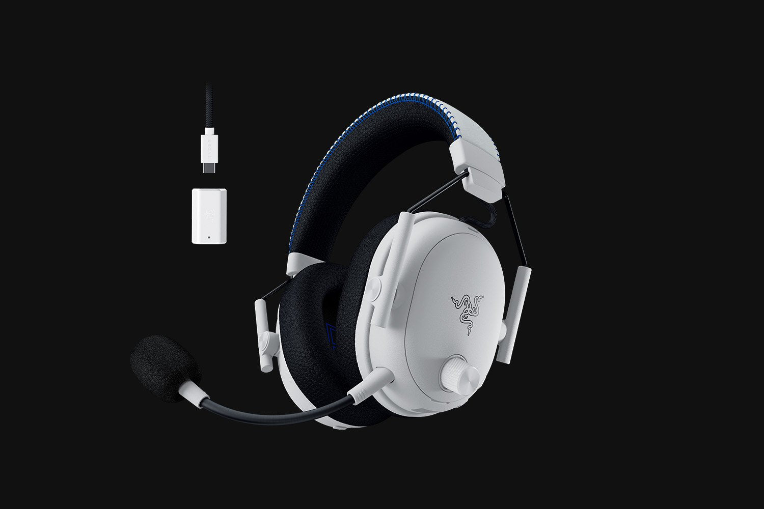 Razer BlackShark V3 Pro – Over-Ear Gaming-Headset – Bluetooth, Surround-Sound – Weiss – für PS5/PC/Mac u. a.