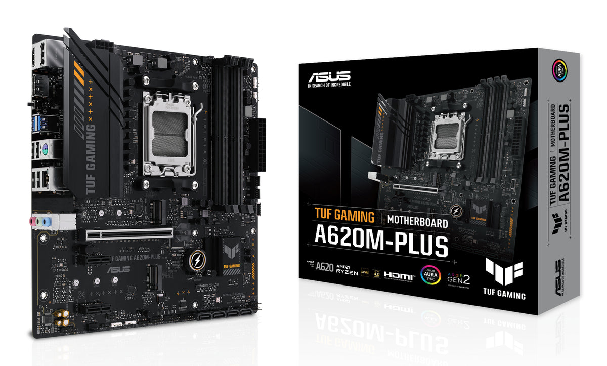 ASUS TUF GAMING A620M-PLUS – Mainboard – AM5, AMD A620, mATX, DDR5