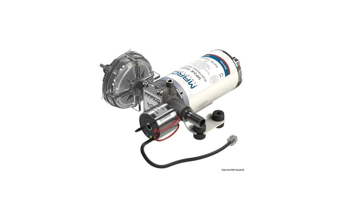 Marco Wasserpumpe UP3/E – Fördermenge 15 l/min, Förderhöhe 1,5 m, 12–24 V