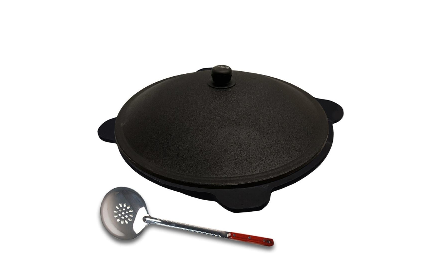 Grillpeter Kochtopf Kazan – 22 l, Ø 53 cm, Gusseisen, Schwarz