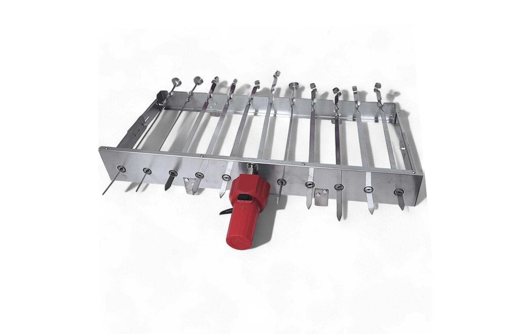 Grillpeter Spiessdreher – 62 cm, 5 V (USB), für 9 Spiesse – Edelstahl