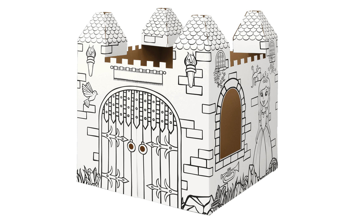 Fellowes Ausmal-Spielhaus BURG – 94,0 × 94,0 × 108,8 cm