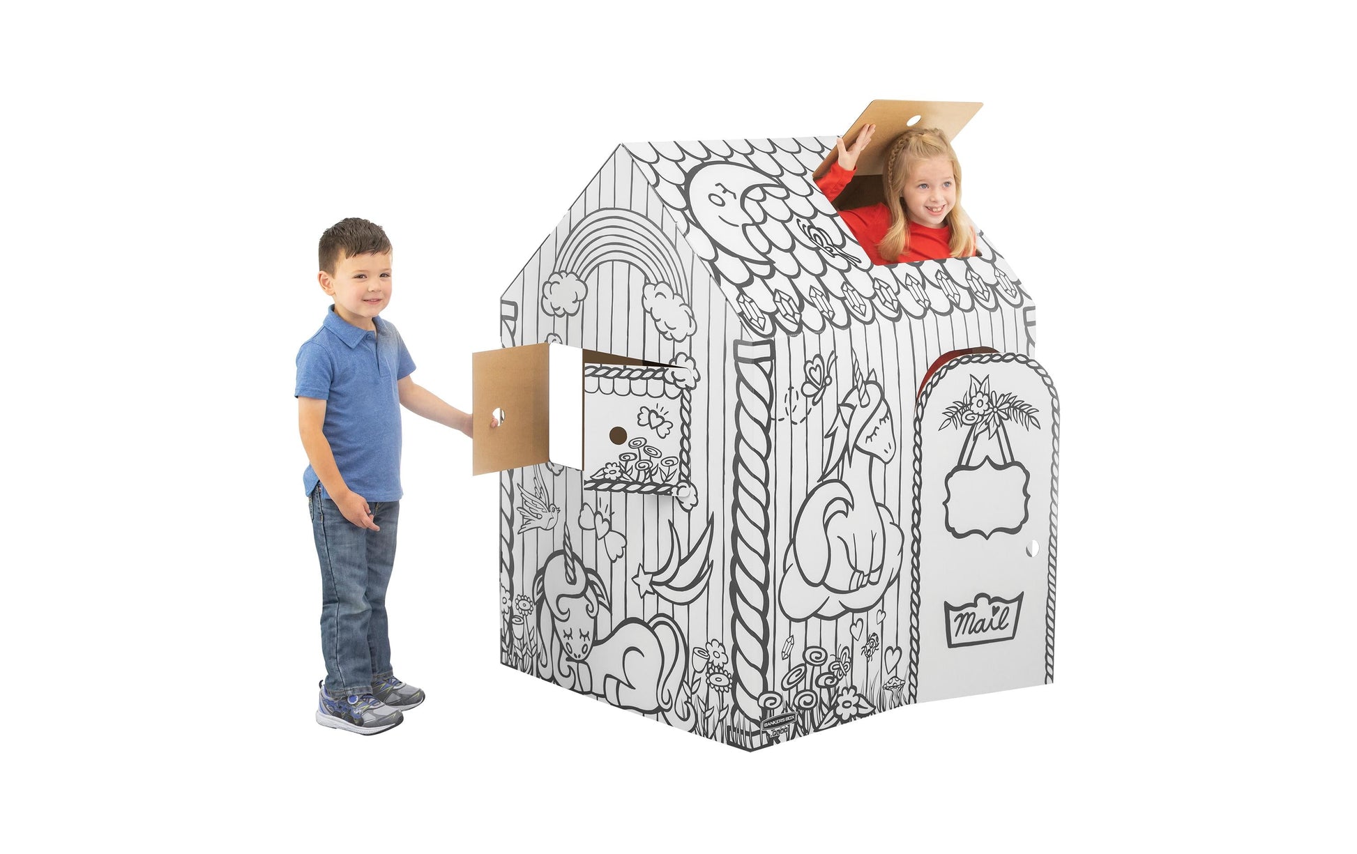 Fellowes Ausmal-Spielhaus Einhorn – 81,3 cm – FSC
