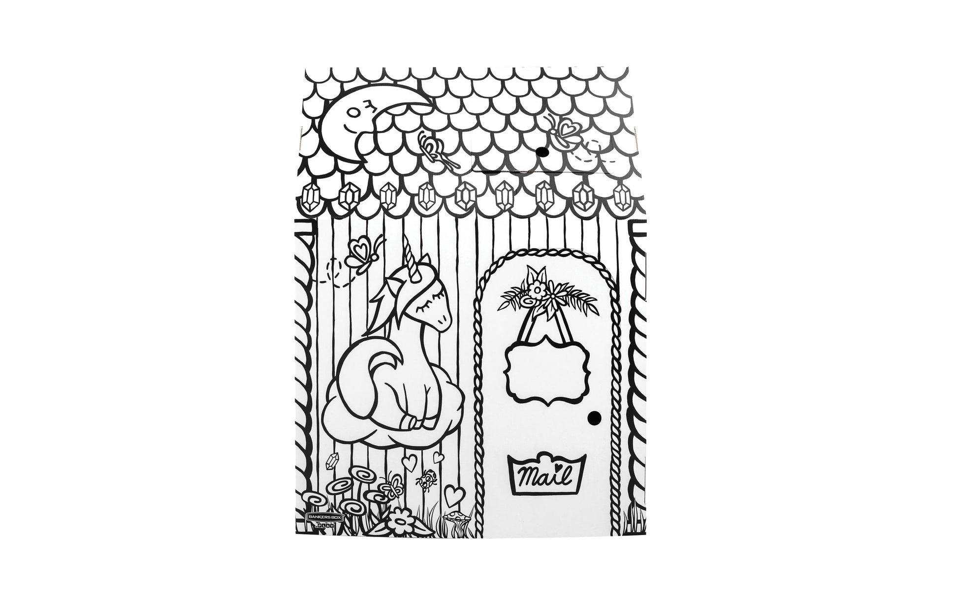 Fellowes Ausmal-Spielhaus Einhorn – 81,3 cm – FSC