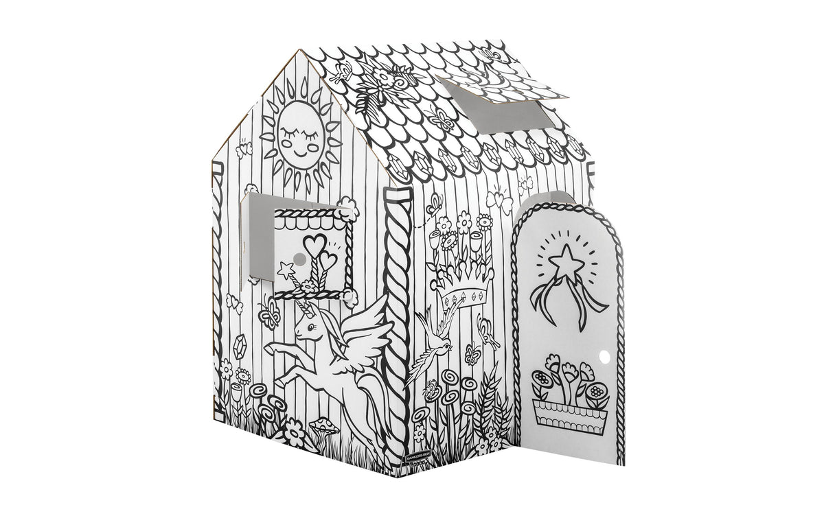 Fellowes Ausmal-Spielhaus Einhorn – 81,3 cm – FSC