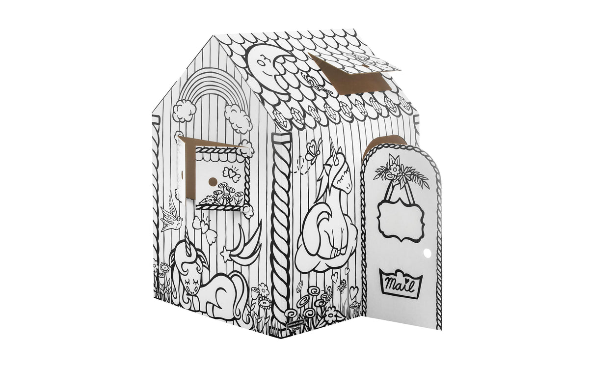 Fellowes Ausmal-Spielhaus Einhorn – 81,3 cm – FSC