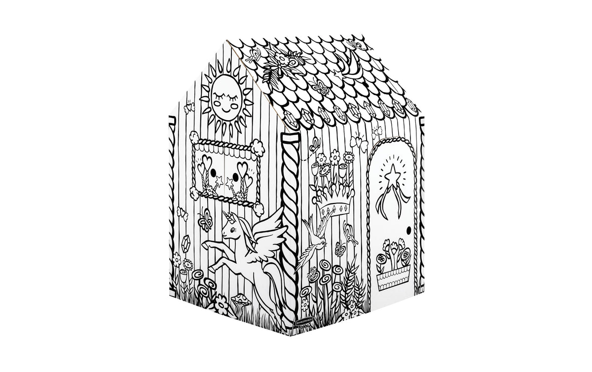 Fellowes Ausmal-Spielhaus Einhorn – 81,3 cm – FSC