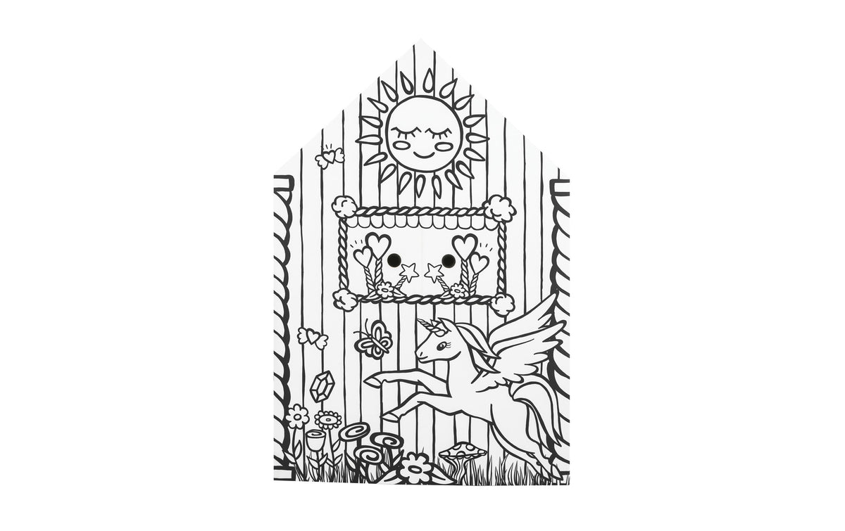 Fellowes Ausmal-Spielhaus Einhorn – 81,3 cm – FSC