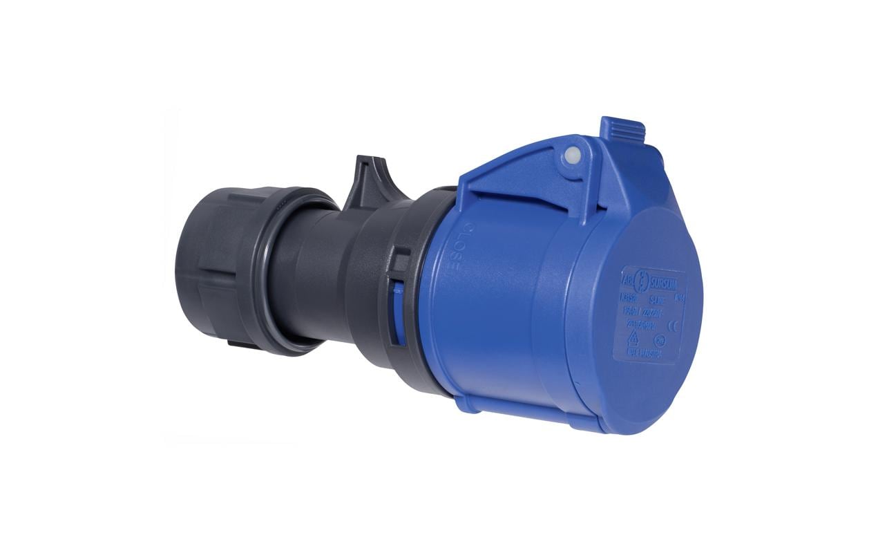 Steffen Adapterkabel, CEE 16-3–CEE 16-3, IP44 – Blau/Grau