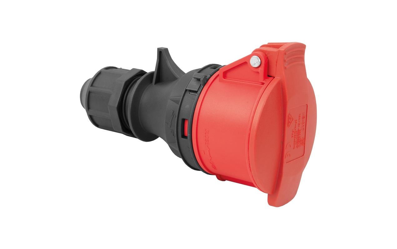 Steffen Adapterkabel, CEE 16-5–CEE 16-5, IP44, 5-polig, 400 V 6 h – Grau/Rot