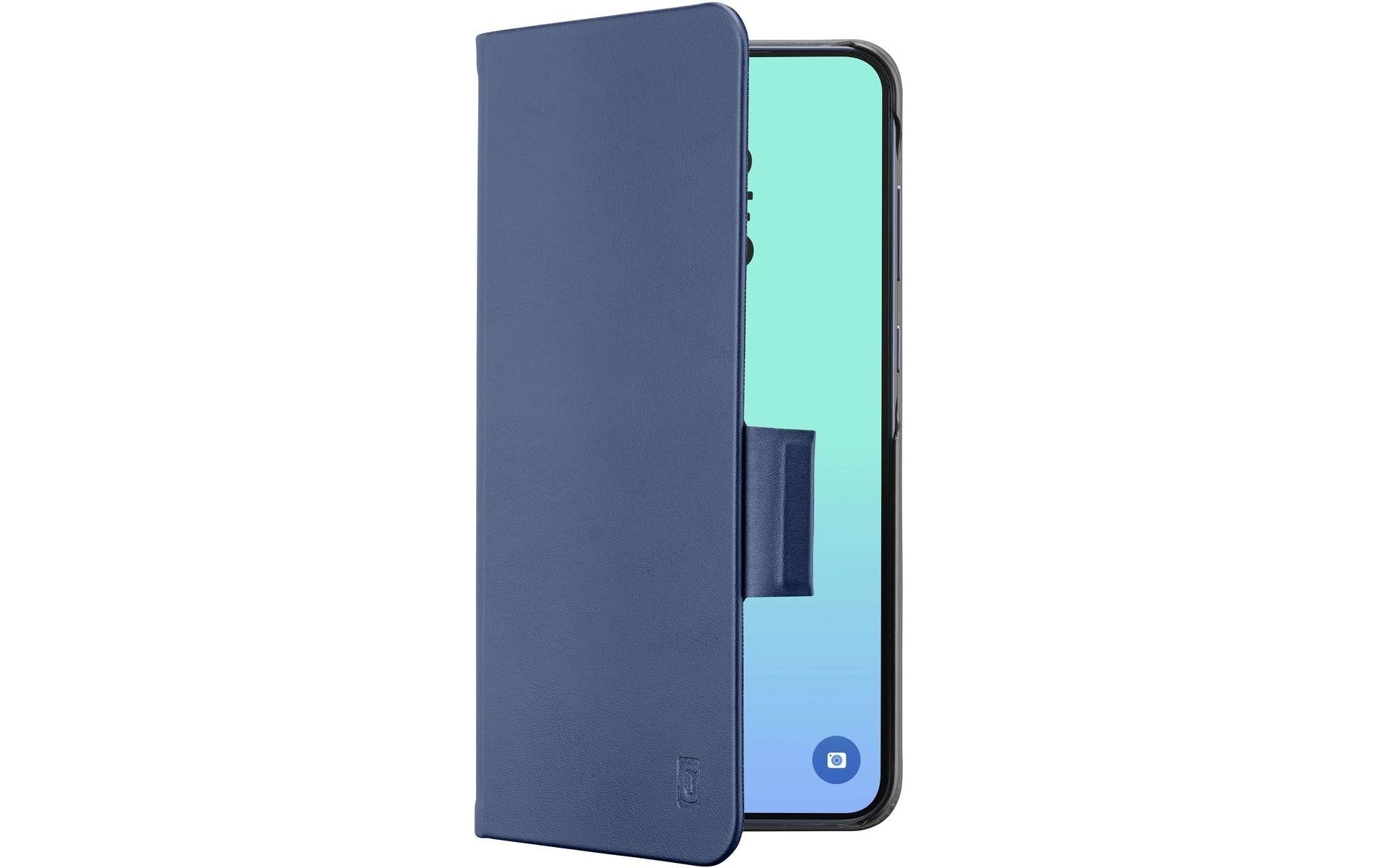 Cellularline Book Case 3 Folio – für Samsung Galaxy S26, mit Kartenfach, PU, Blau, Magnetverschluss