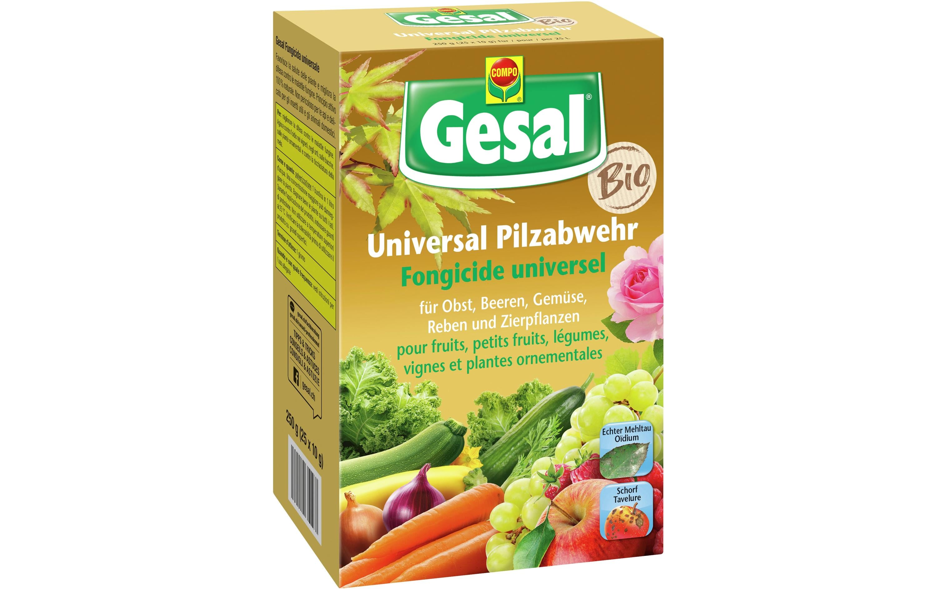 Gesal Pilzabwehr – Pulver (Granulat) – 25 Stk. – 990 g/kg Natriumhydrogencarbonat – Bio – für Pilzkrankheiten